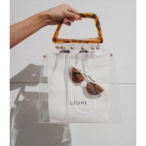 Shop Girl LA Clear Tortoise Handle Bag
